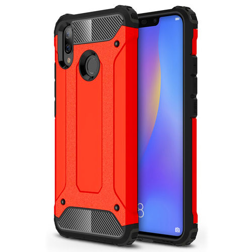 Military Defender Tough Shockproof Case for Huawei Nova 3i - Red